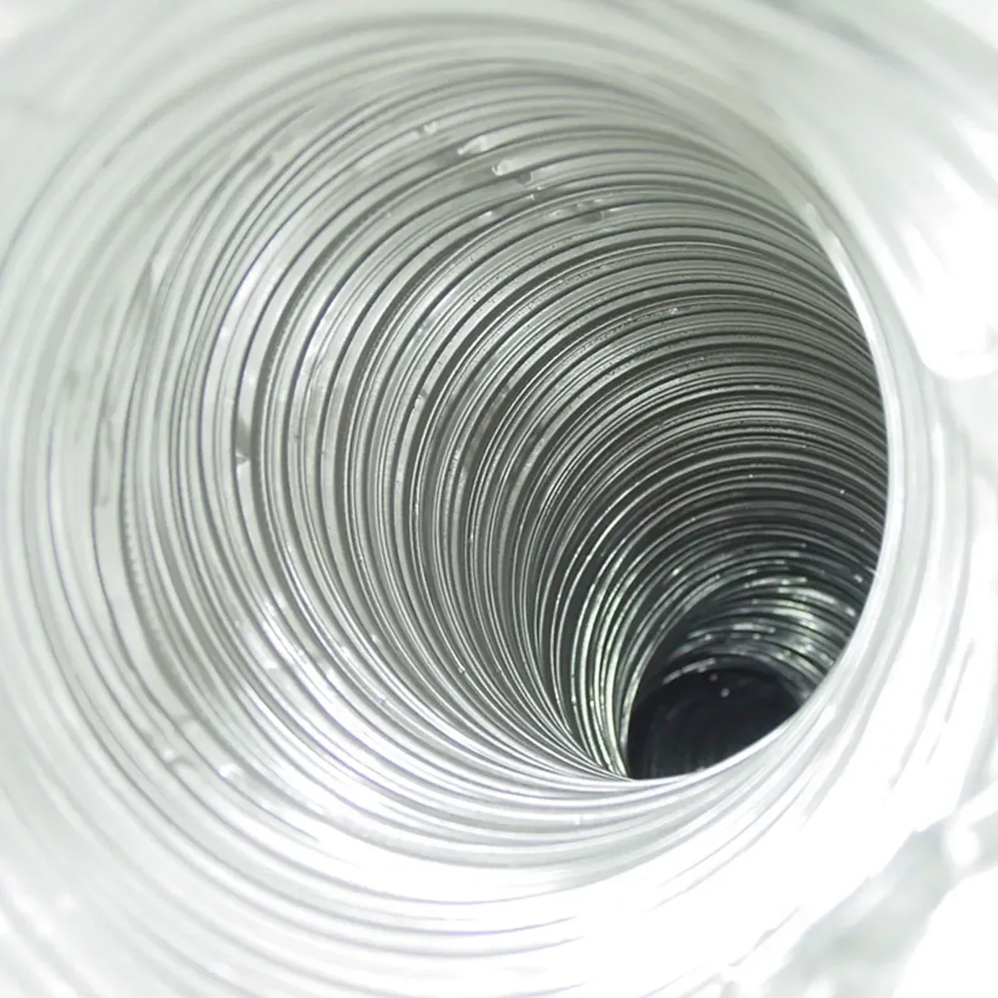 Clean smooth interior of a dryer duct after cleaning